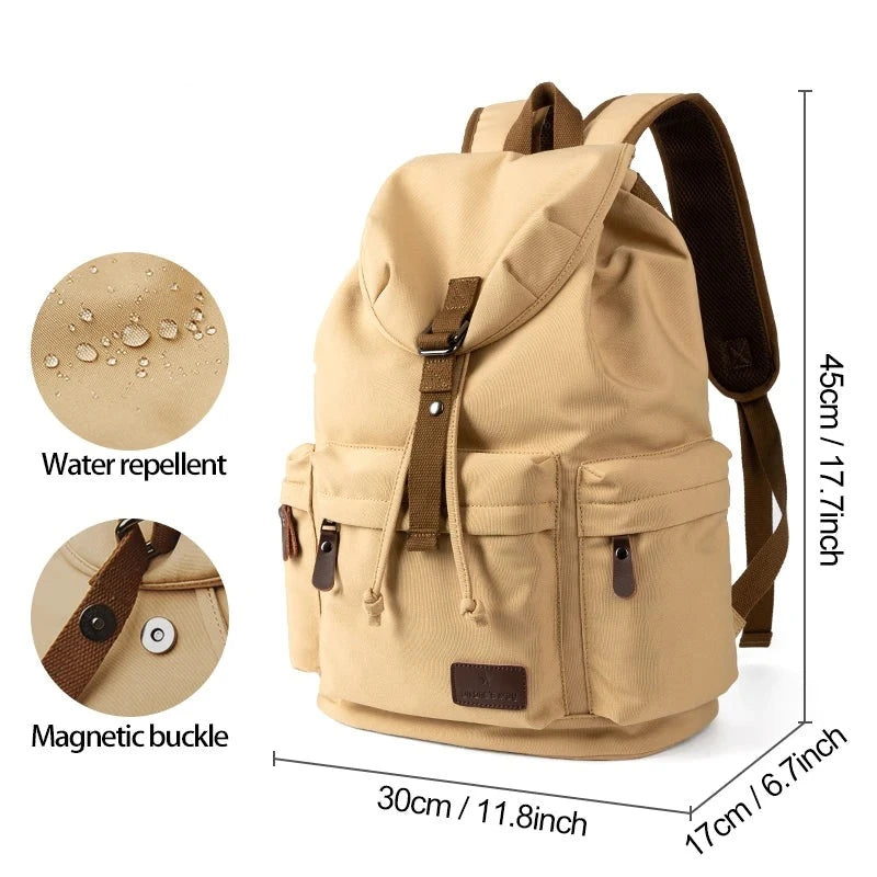 TANGHAO Canvas Backpack Unisex Vintage Casual 17 inch Oxford-15.6 inch