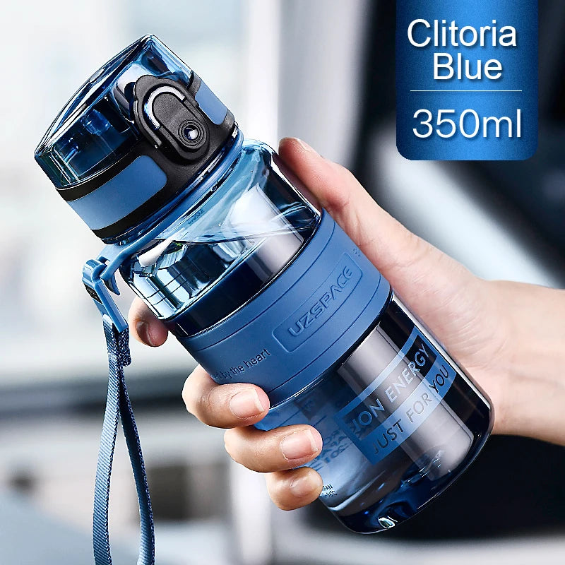 Water Bottle 1 litre Plastic Ditect Drinking Sports BPA Free 350ml Clitoria Blue 350-1000ml