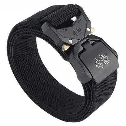 VATLTY 140cm Elastic Belt For Men Strong Nylon Tactical Belt Black