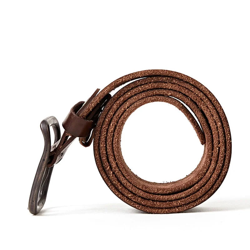 Men's Genuine Leather Luxury Strap Fashion Vintage Pin Buckle