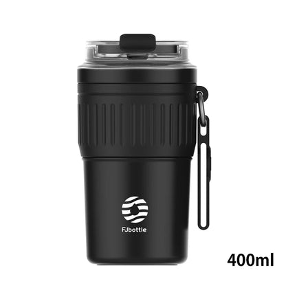 FEIJIAN Stainless Steel Coffee Cup Thermos Portable Black 330-500ml