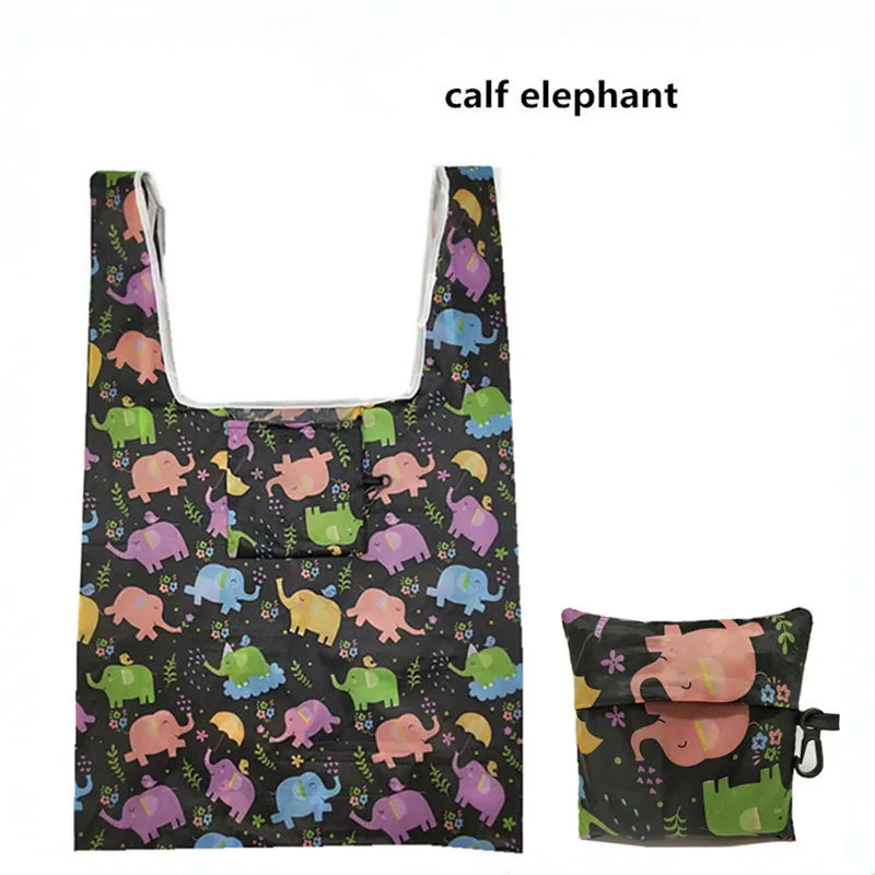 New Magic style Nylon Large Tote Reusable Elephant-17