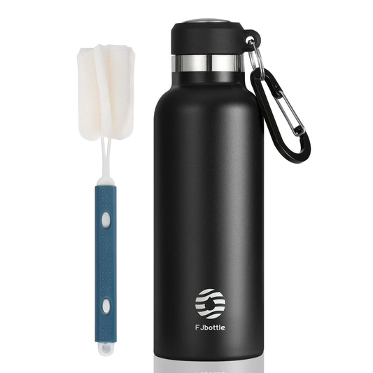 FEIJIAN Thermos Portable Water Bottle Stainless Steel 500ML/600ML Black
