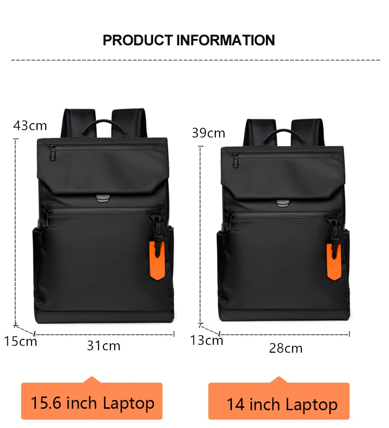 High Quality Waterproof Men's Laptop Backpack USB Charging