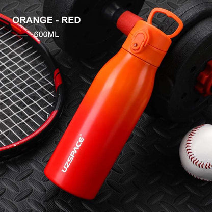 600/1000ml Thermos Flask Double vacuum 316 Stainless Steel 600ml Orange-Red 600-1000ml