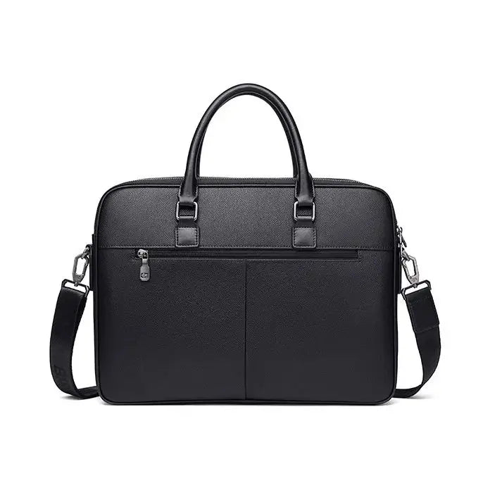 BISON DENIM Genuine Leather Cowskin Briefcase Large Capacity