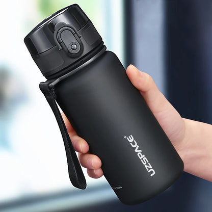 UZSPACE 350ML Sport Water Bottle Portable BPA Free Classic Black 350ml