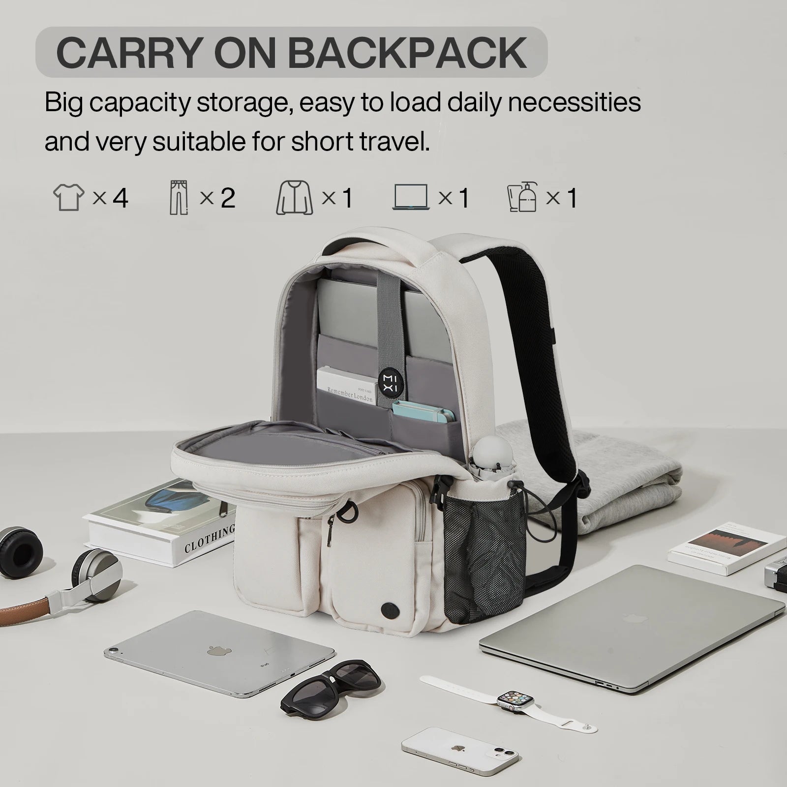 Mixi Original Design Laptop Backpack Travel Lightweight 15.6" Waterproof
