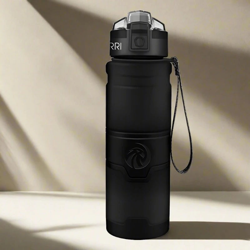 Hot Sell Sports Water Bottle 1000ml BPA Free Portable Leak-proof Protein Shaker Black 1.0L