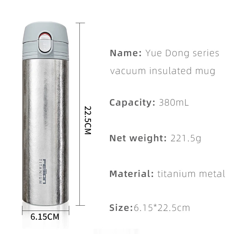 FEIJIAN Pure Titanium Vacuum Insulation Cup Business Double Layer