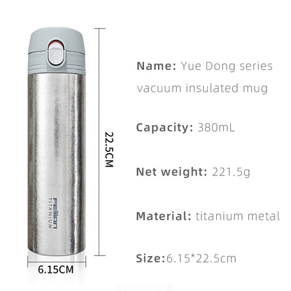 FEIJIAN Pure Titanium Vacuum Insulation Cup Business Double Layer