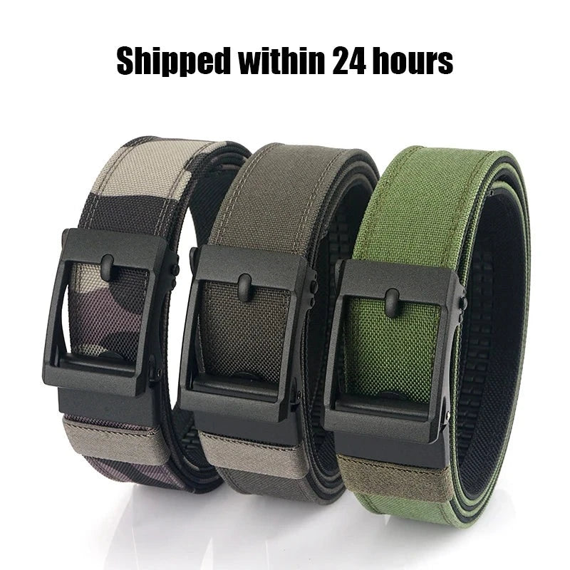 VATLTY New Hard Tactical Belt for Men Metal Automatic Buckle IPSC Gun Belt