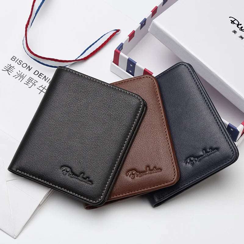 BISON DENIM 100% Genuine Leather Classic Men Wallet