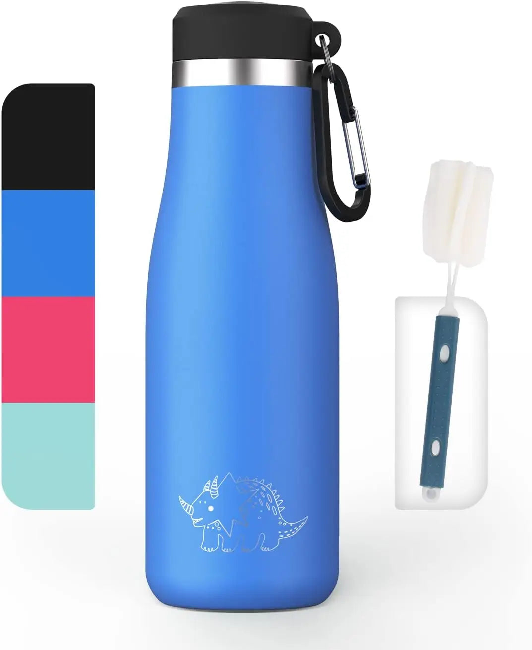 FJbottle Sport Water Bottle Stainless Steel with Carabiner Hook 350ml/500ml/710ml blue