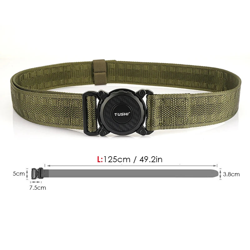 VATLTY New Military Tactical Belt Alloy Swivel Buckle