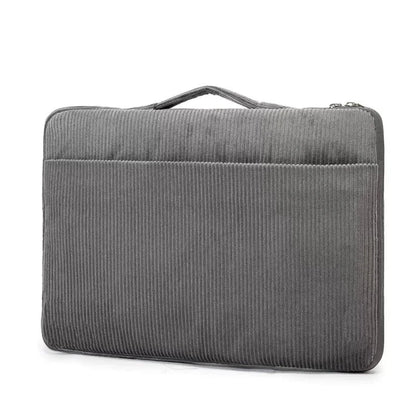 Brand Kinmac Laptop Bag 12,13.3,14,15.4,15.6 Inch Shockproof Corduroy Grey