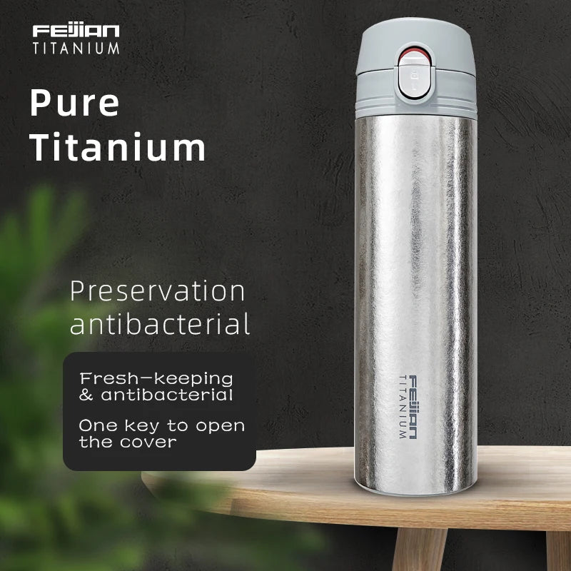 FEIJIAN Pure Titanium Vacuum Insulation Cup Business Double Layer