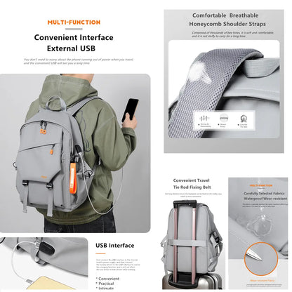 JEEP BULUO School Bags 15 Inches Laptop Backpacks Waterproof Nylon