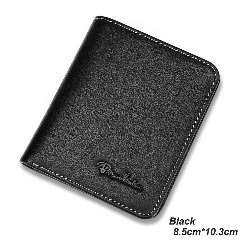 BISON DENIM 100% Genuine Leather Classic Men Wallet Black2