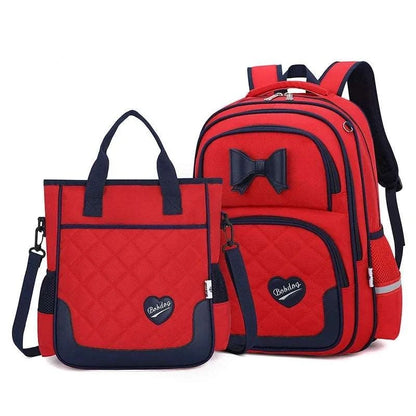 Bikab School Bags for Girls Kawaii Backpack 2PCRED M 2