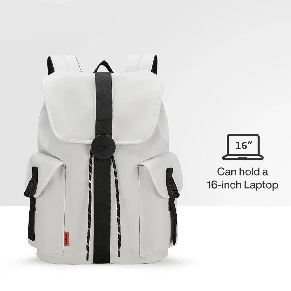 Mixi 16'' Laptop Backpack Women Men Waterproof Lightweight Interstellar White 17 inch