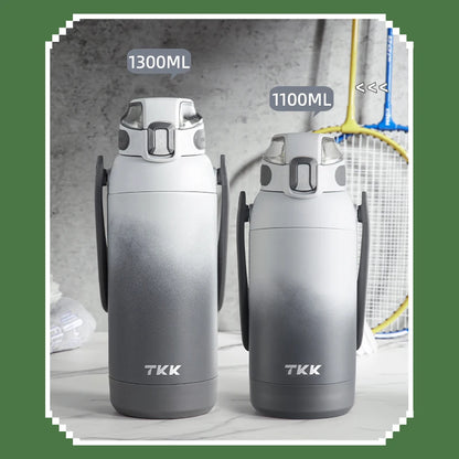 TKK 1100/1300ml SUS-316 Large Capacity Stainless Steel Thermos White Black