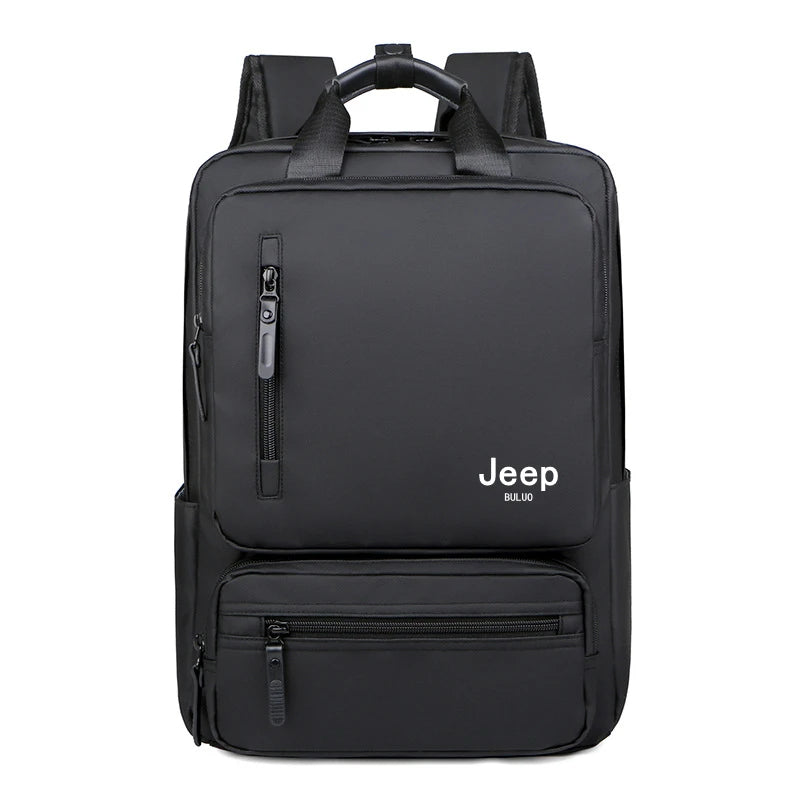 JEEP BULUO Trend Casual High Capacity Feature Backpack Black