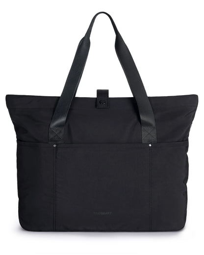 BAGSMART Tote Bag 20L Waterproof Folding Travel Bag With Zipper Black