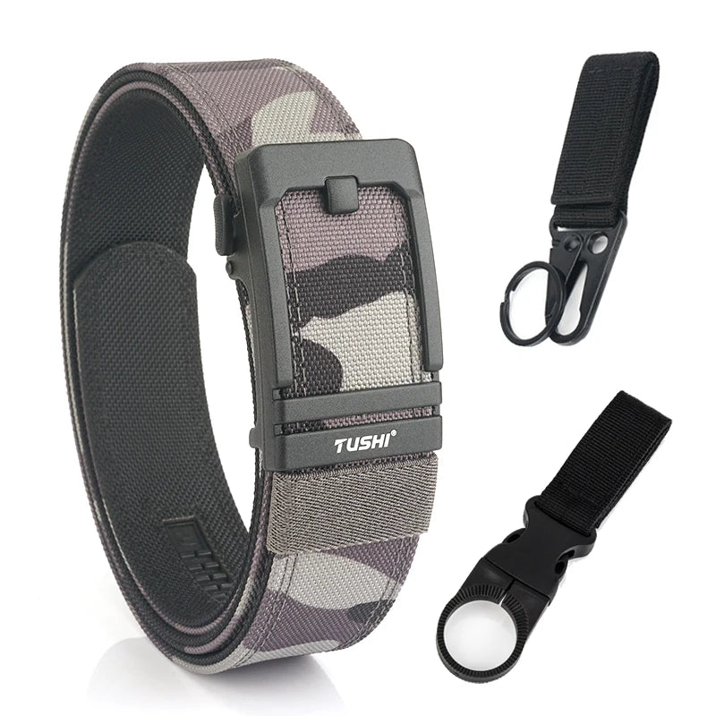 VATLTY New Tactical Pistol Airsoft Belt for Men Metal Automatic Buckle Camo set A 120cm