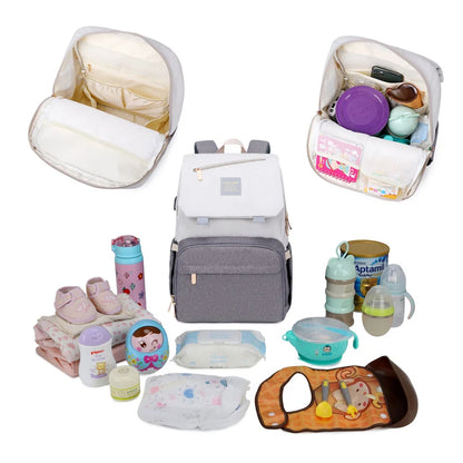 Multifunctional Waterproof Fabric Baby Diaper Bag