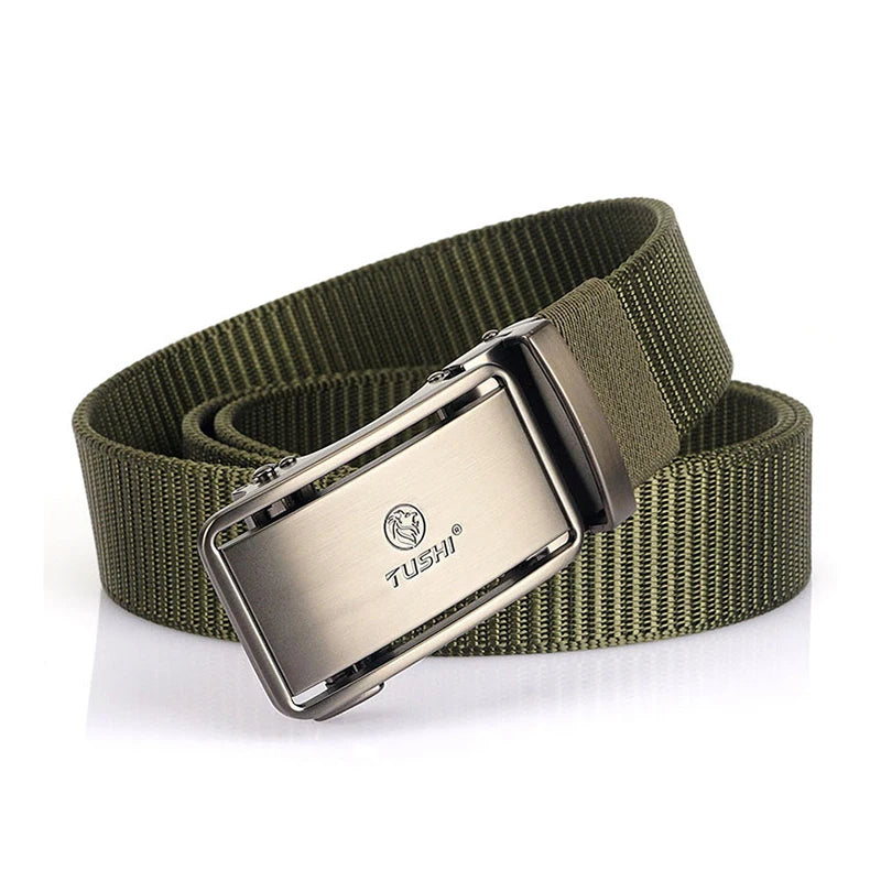 VATLTY New 3.4cm Tactical Belt for Men 1200D Tight Thick Nylon ArmyGreen