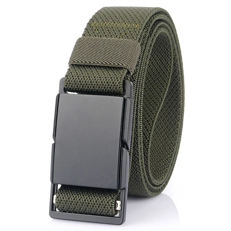 VATLTY Magnetic Elastic Belt Alloy Buckle Quick Release Unisex Green 125cm