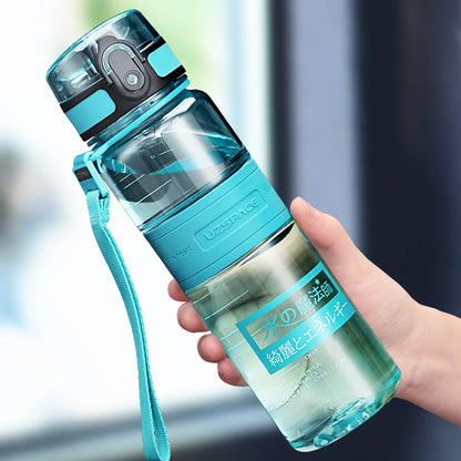 UZSPACE Sport Water Bottles 350ml 500ml Child Tritan Plastic BPA Free 500ml Spindrift Blue 301-500ml