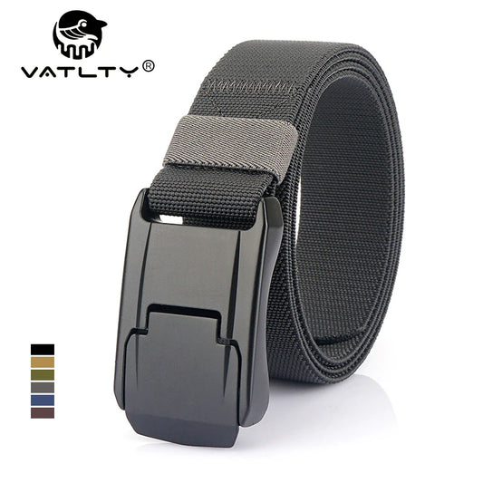 VATLTY New Stretch Belt for Men Hard Alloy Quick Release Buckle Strong Real Nylon