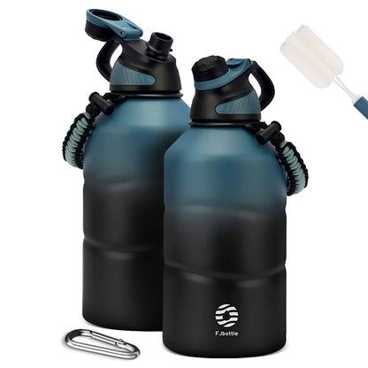 FEIJIAN Thermos Bottle 1.9L Large Capacity Stainless Steel Blue black gradient 1900ml