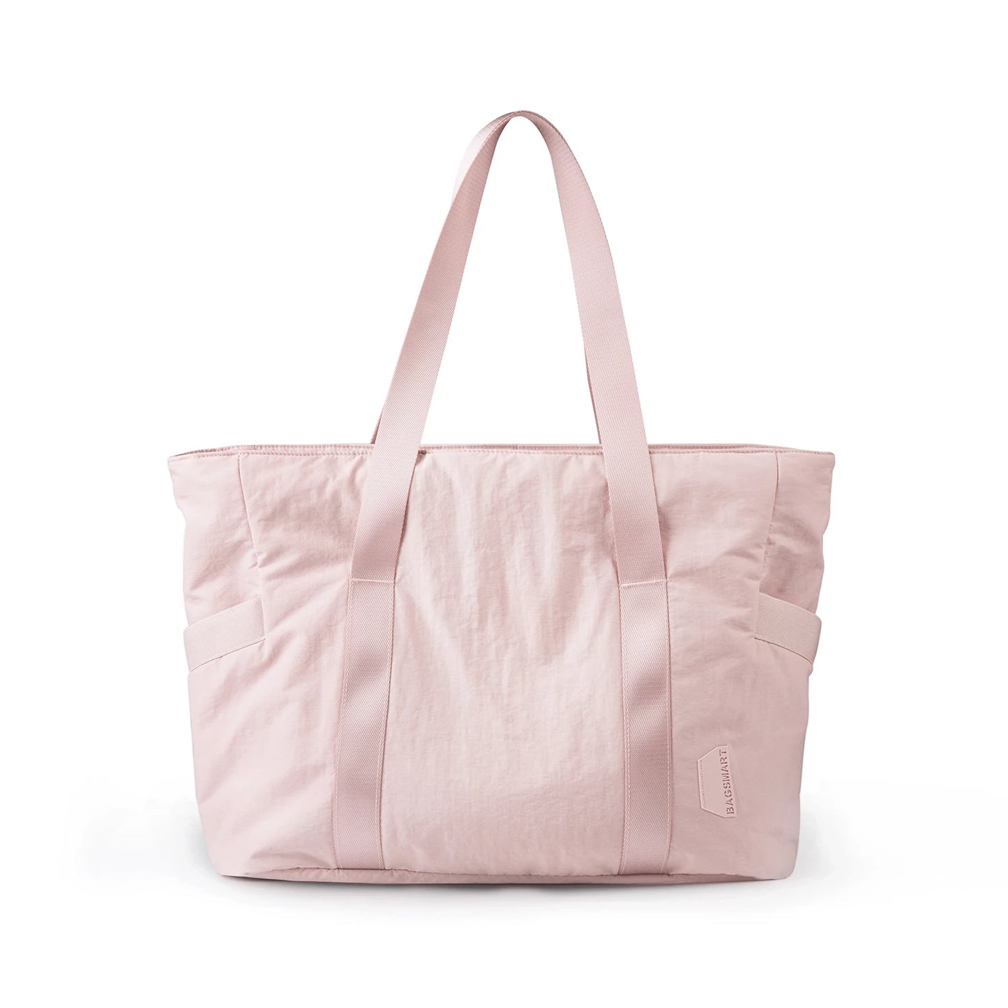 Tote Bag BAGSMART Gym Bag Women's 15.6in Laptop Yoga Bag with Yoga Mat Buckle Pink