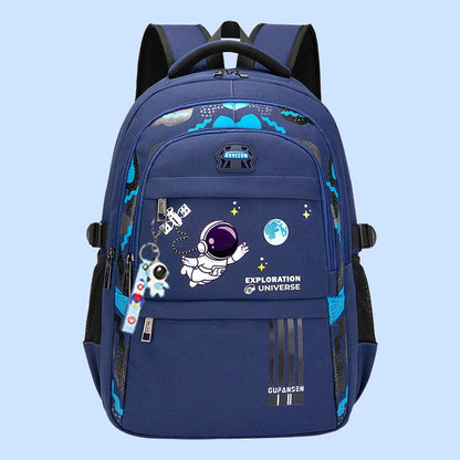 Large Capacity School Backpack Blue