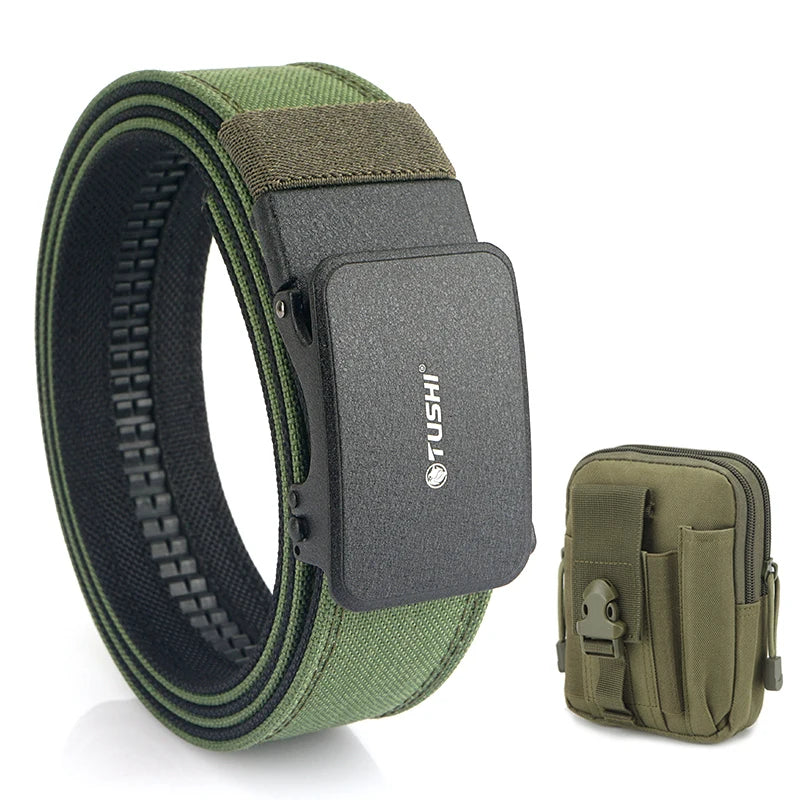 VATLTY Official Genuine Men's Military Tactical Belt 1100D Thick Nylon ArmyGreen set B 120cm