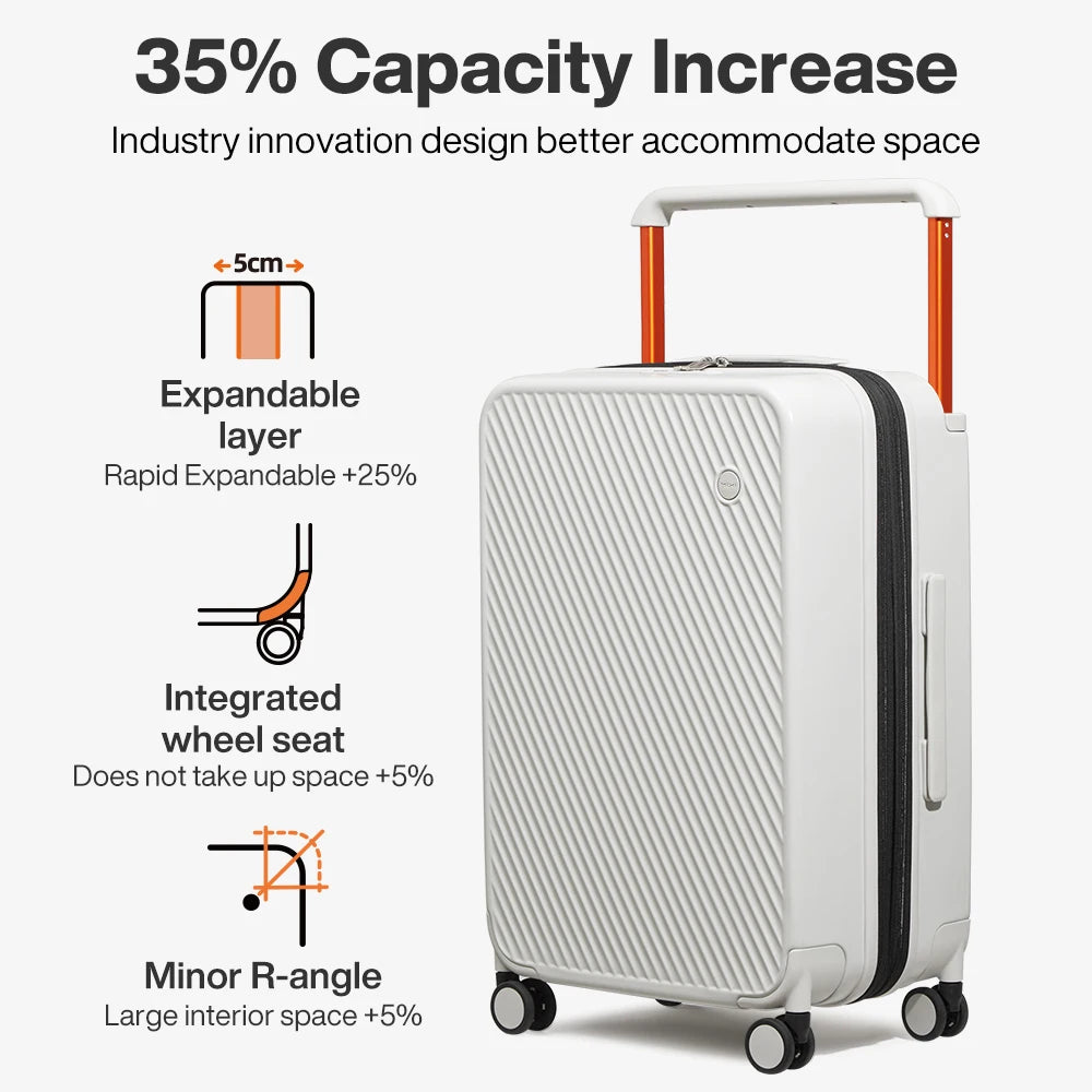 MIXI Expandable Carry On Luggage Lightweight Large Capacity 20" 24"