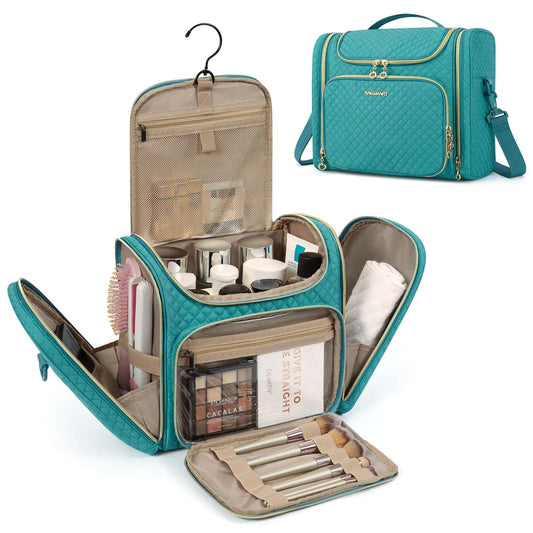 BAGSMART Makeup Bag / Toiletry Cosmetic Bag Travel Organizer Essentials Blue