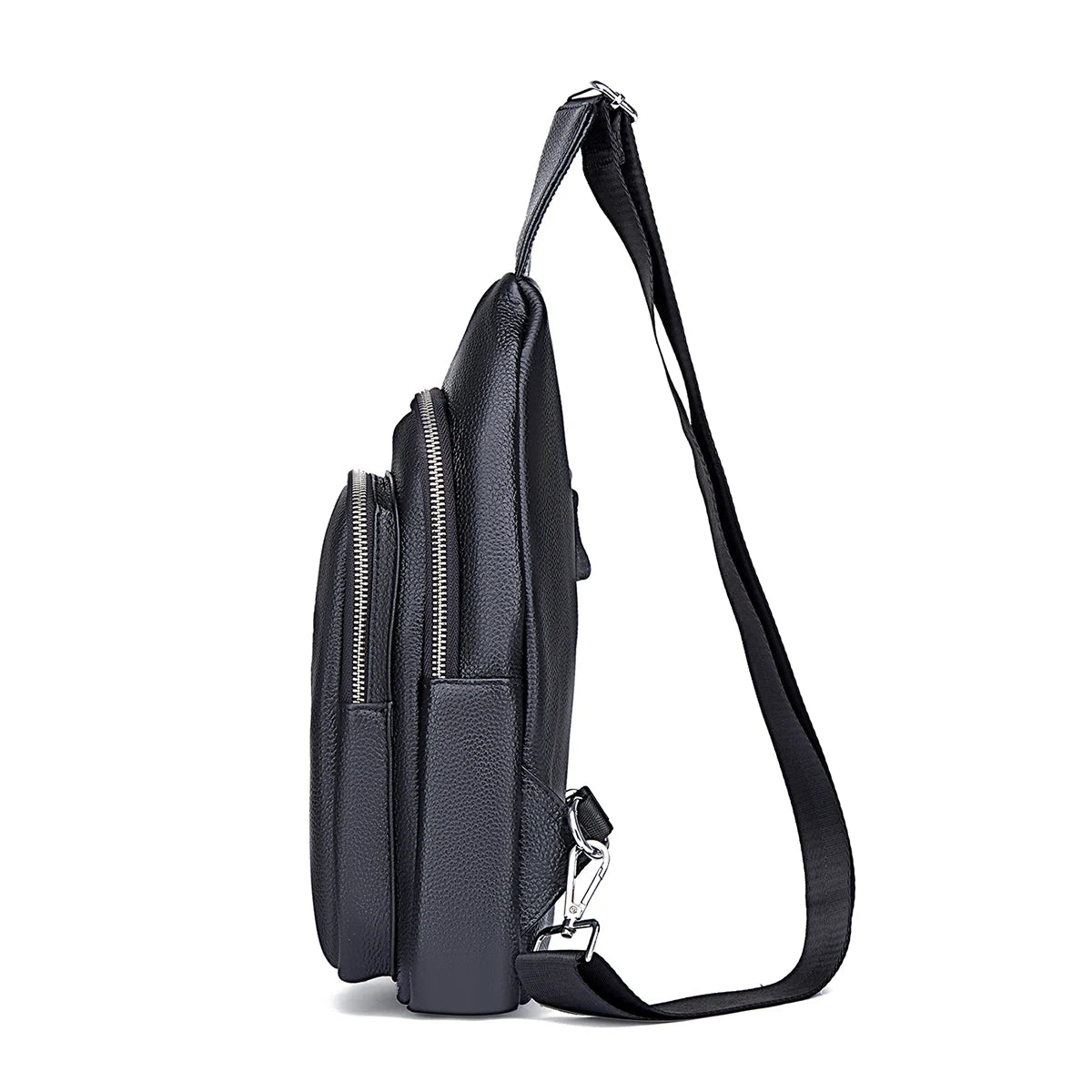 New Men's Chest Pack Crossbody Bag Luxury Design Durable Genuine Leather Handbag Chest Bag Vintage Leisure Men's Shoulder Bag