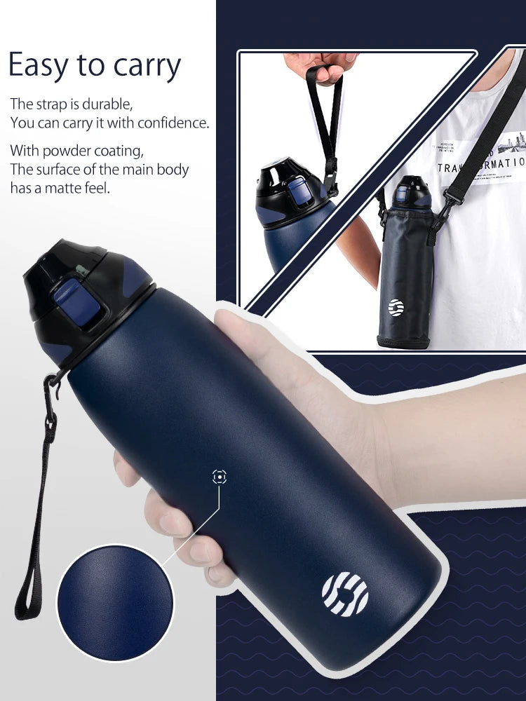FEIJIAN Water Bottle 1L Vacuum Sports Bottle Warm and Cold Drink Stainless Steel Vacuum Flask