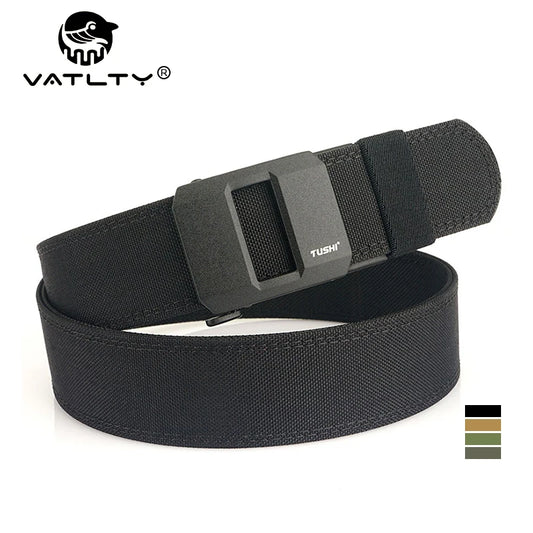 VATLTY 2024 Stiff Tactical Belt for Men Metal Automatic Buckle