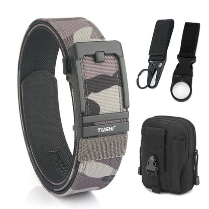 VATLTY New Tactical Pistol Airsoft Belt for Men Metal Automatic Buckle Camo set C 120cm