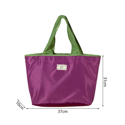 Large Capacity Reusable Shopping Bag Purple-Small
