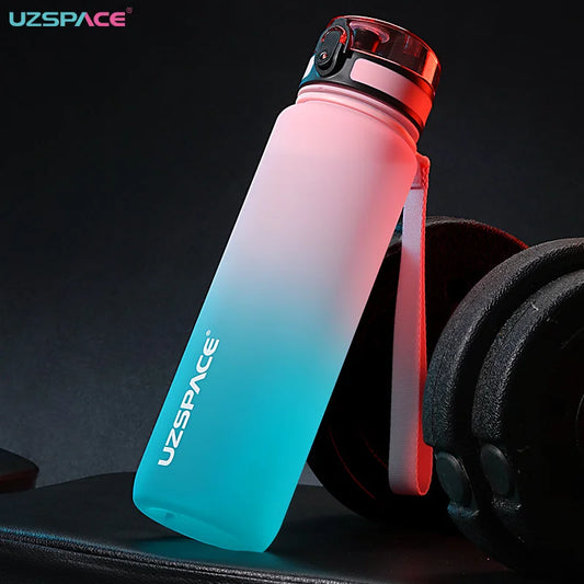 UZSPACE 1000ml Sport Water Bottle With Time Marker BPA Free