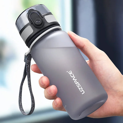 UZSPACE 350ML Sport Water Bottle Portable BPA Free grey 350ml