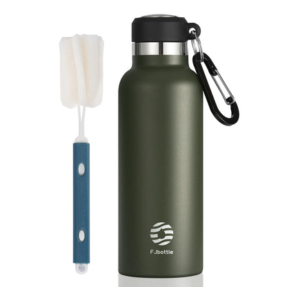FEIJIAN Thermos Portable Water Bottle Stainless Steel 500ML/600ML Green