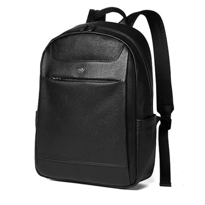 BISON DENIM Retro Genuine Leather Men's Backpack Business Outdoor Travel Cowhide Schoolbag Men Women Computer Notebook Bag N20036-1B