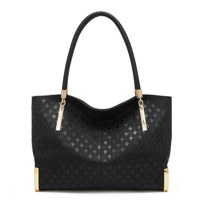FOXER Brand Genuine Leather Handbag Women Original Cowhide Black1